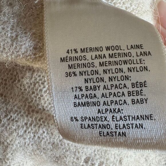 Feather Bone Anthropologie S Whitney Merino Alpaca Bell Sleeve Sweater - Picture 8 of 9